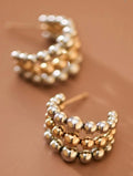 Stainless steel earring two tones