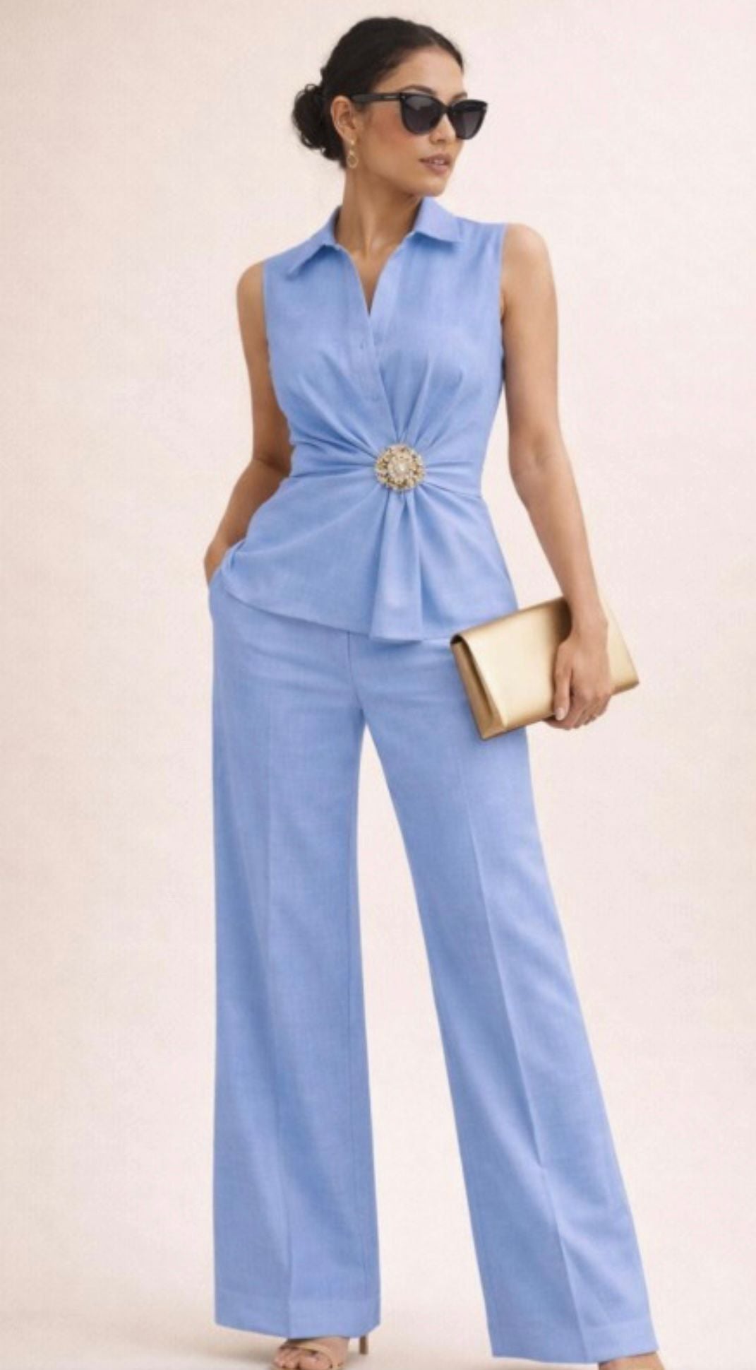 Set de blusa y pantalón elegante